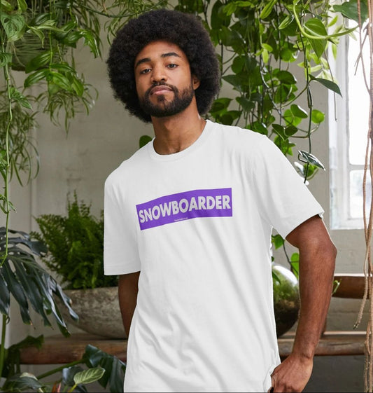 Men's Snowboarder Censor Bar Organic Tee