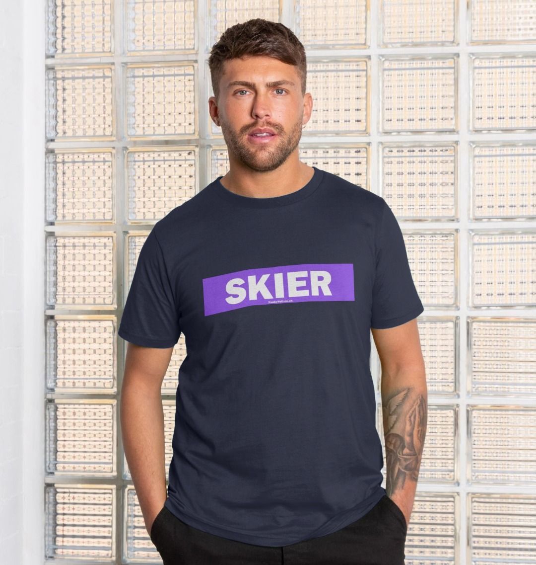 Men's Skier Censor Bar Organic Tee
