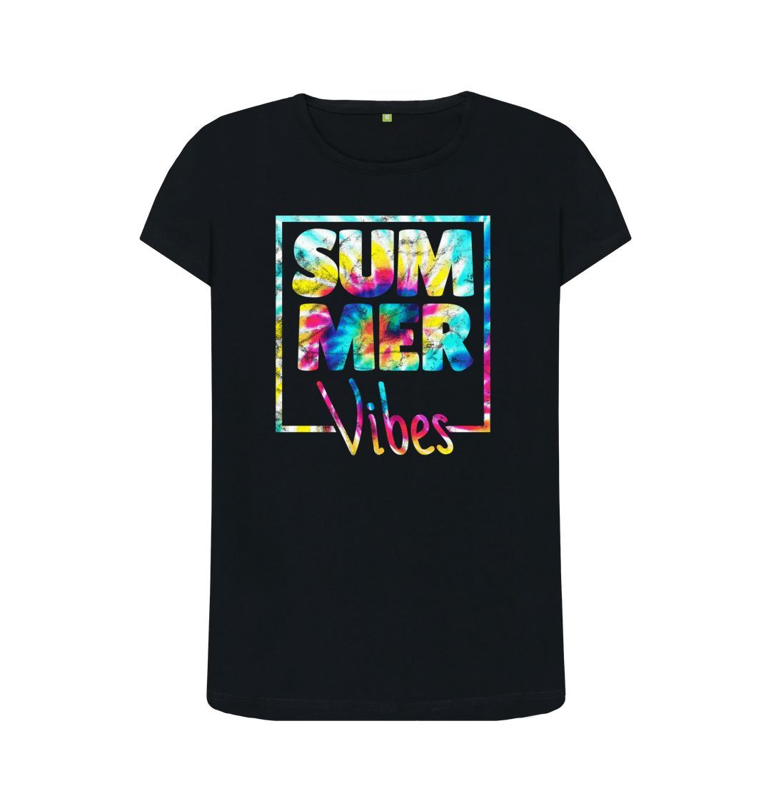 Black Women's Summer Vibes Organic Tee