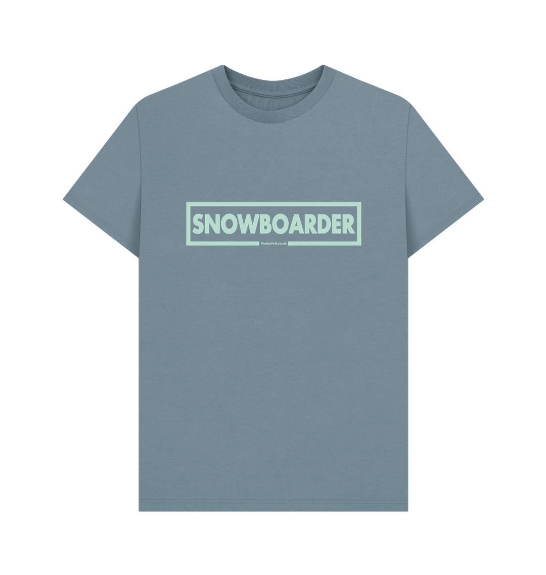 Stone Blue Printed T-shirt Front