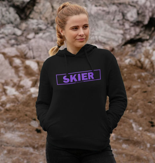 Women's Skier Censor Bar Organic Pullover Hoodie