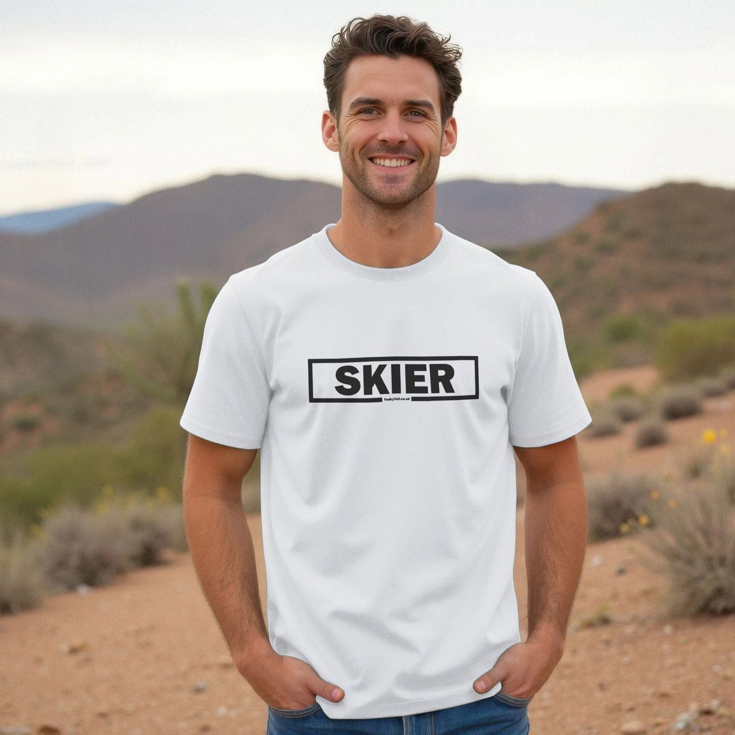 Men's Skier Censor Bar Organic Tee