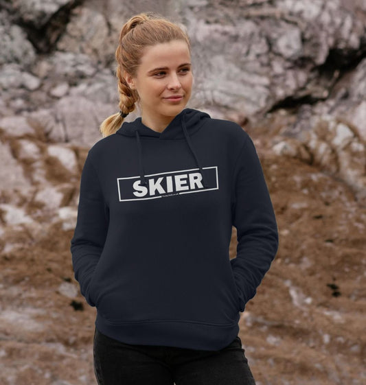 Women's Skier Censor Bar Organic Pullover Hoodie