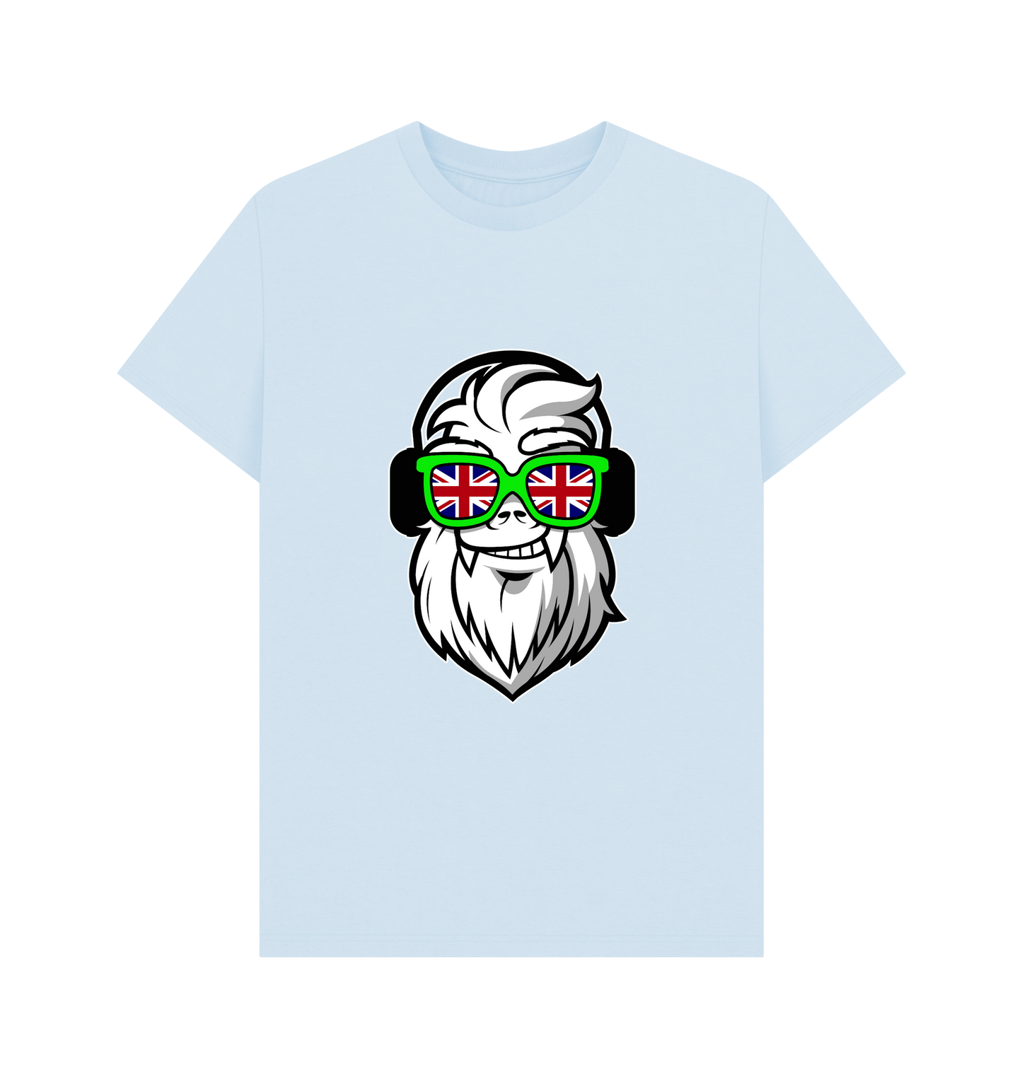 Sky Blue Printed T-shirt Front