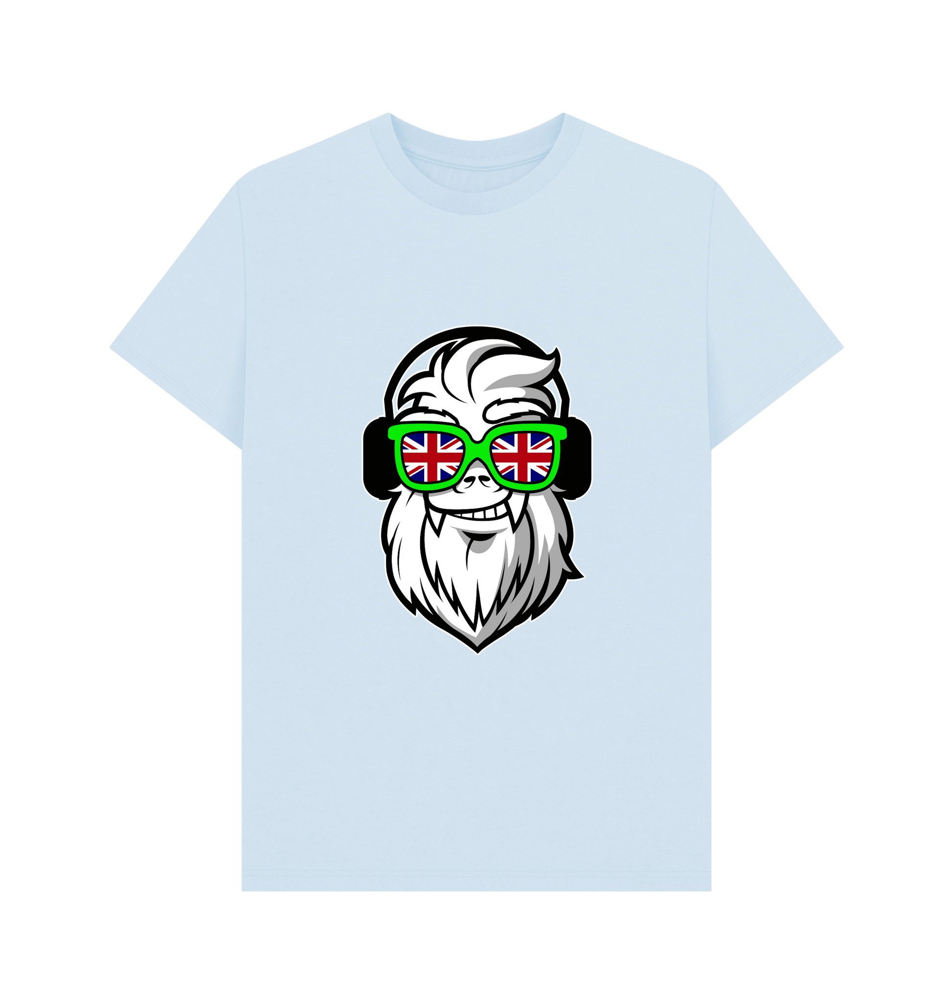 Sky Blue Printed T-shirt Front