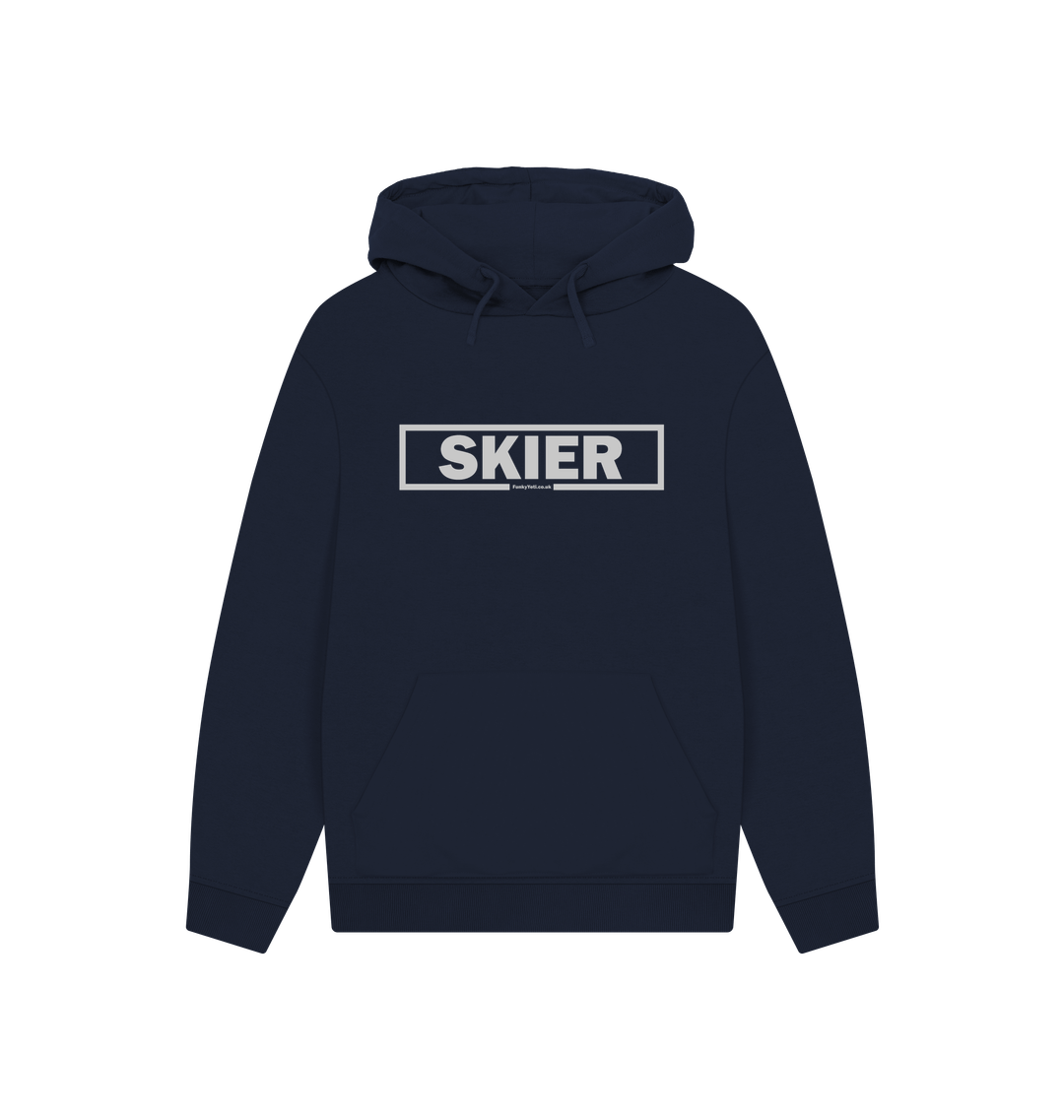 Navy Printed Hoody Front