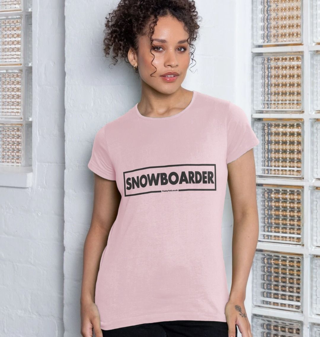 Women's Snowboarder Censor Bar Organic Tee