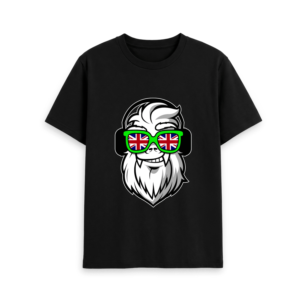 Black Printed T-shirt Front
