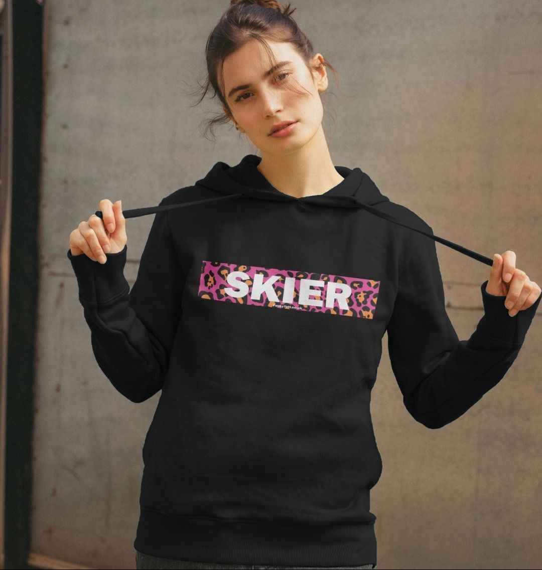 Women's Skier Censor Bar Organic Pullover Hoodie