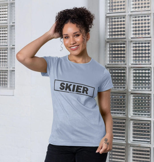 Women's Skier Censor Bar Organic Tee