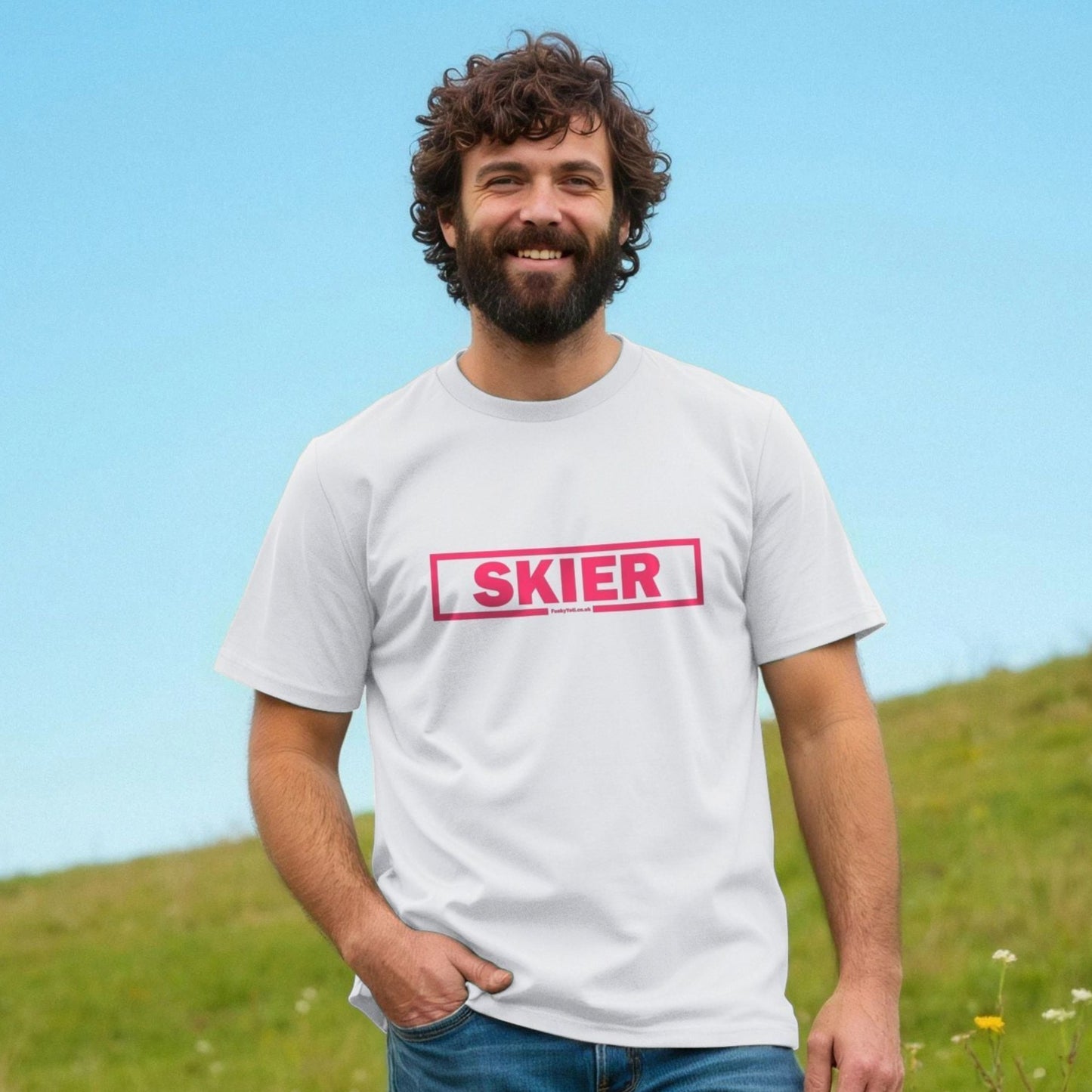 Men's Skier Censor Bar Organic Tee