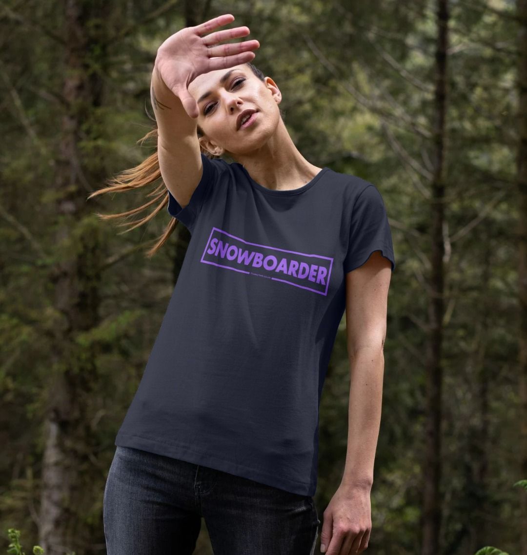Women's Snowboarder Censor Bar Organic Tee