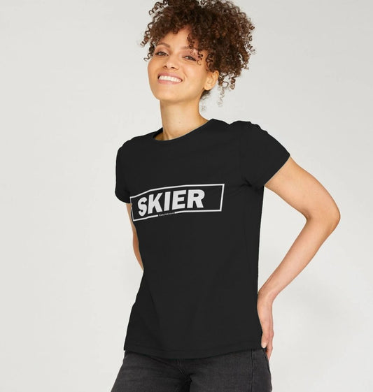 Women's Skier Censor Bar Organic Tee