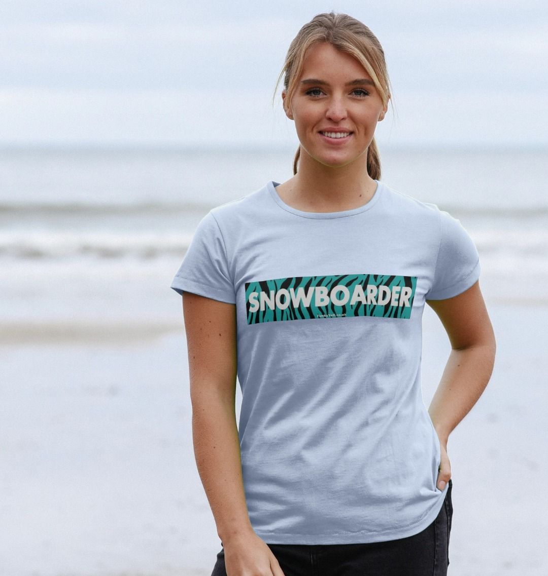 Women's Snowboarder Censor Bar Organic Tee
