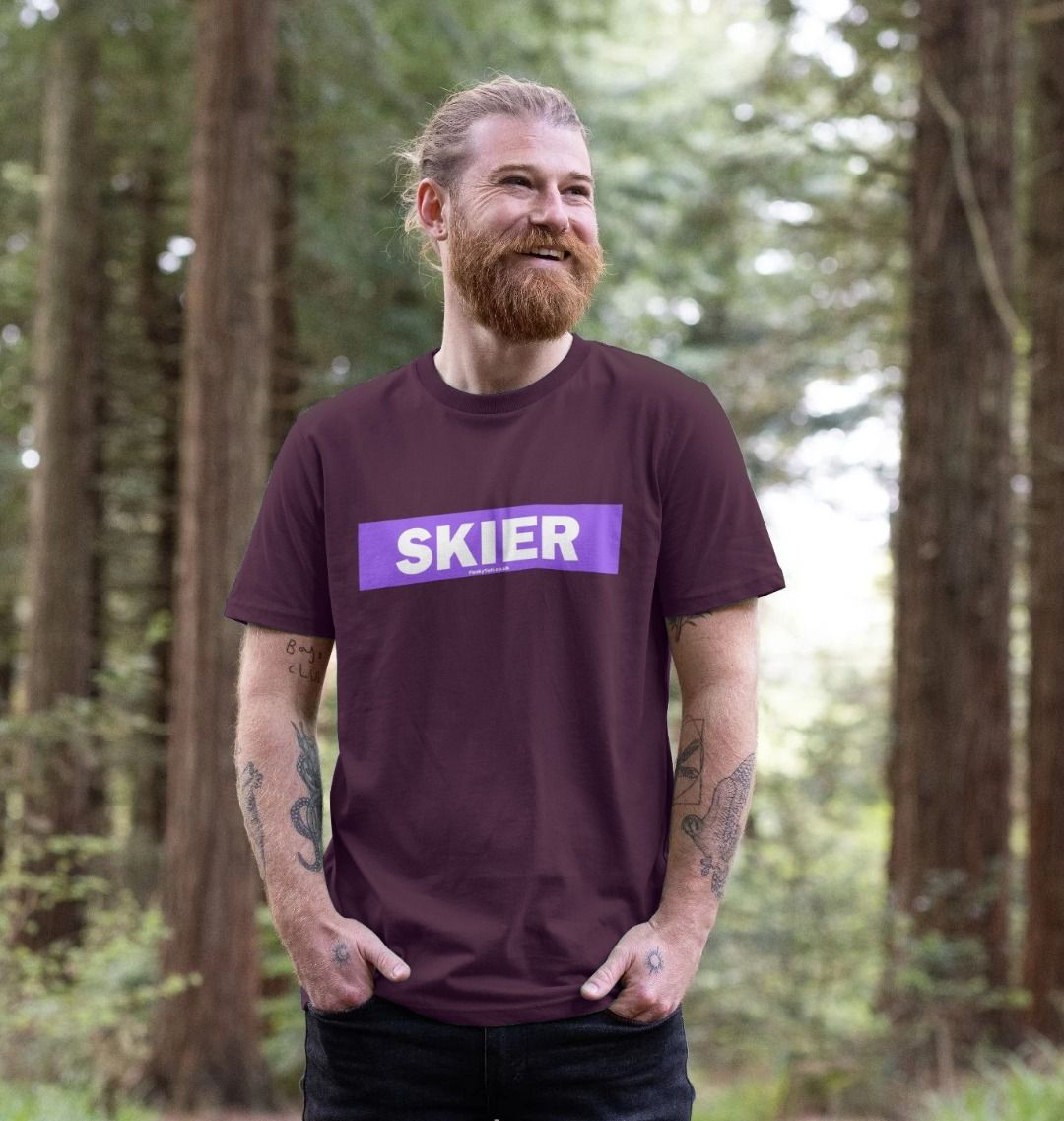 Men's Skier Censor Bar Organic Tee