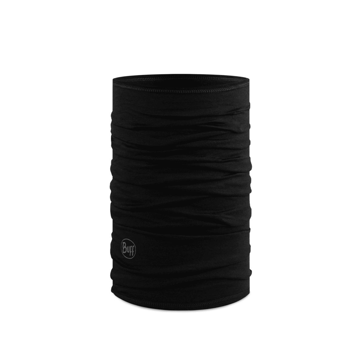 Buff Merino Lightweight Necktube - Solid Black