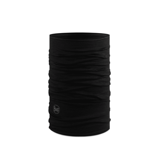 Buff Merino Lightweight Necktube - Solid Black