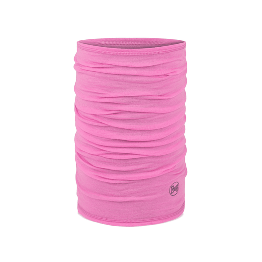 Buff Merino Lightweight Necktube - Solid Fluor Fuchsia