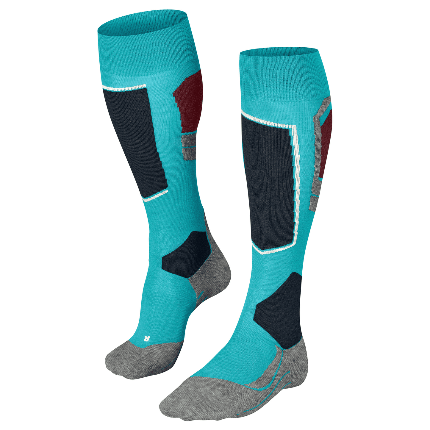 Falke SK4 Women's Ski Sock 2 Pack - Rose / Peacock Combo