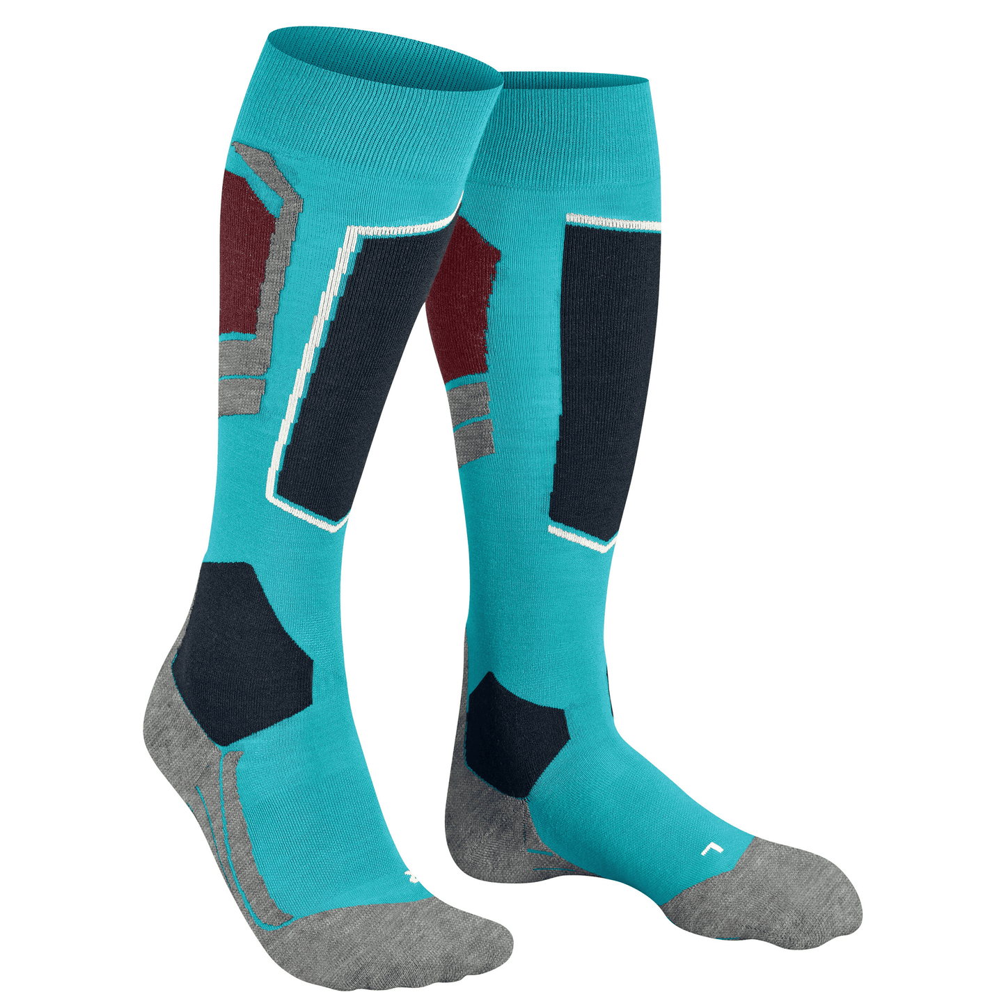 Falke SK4 Women's Ski Sock 2 Pack - Rose / Peacock Combo