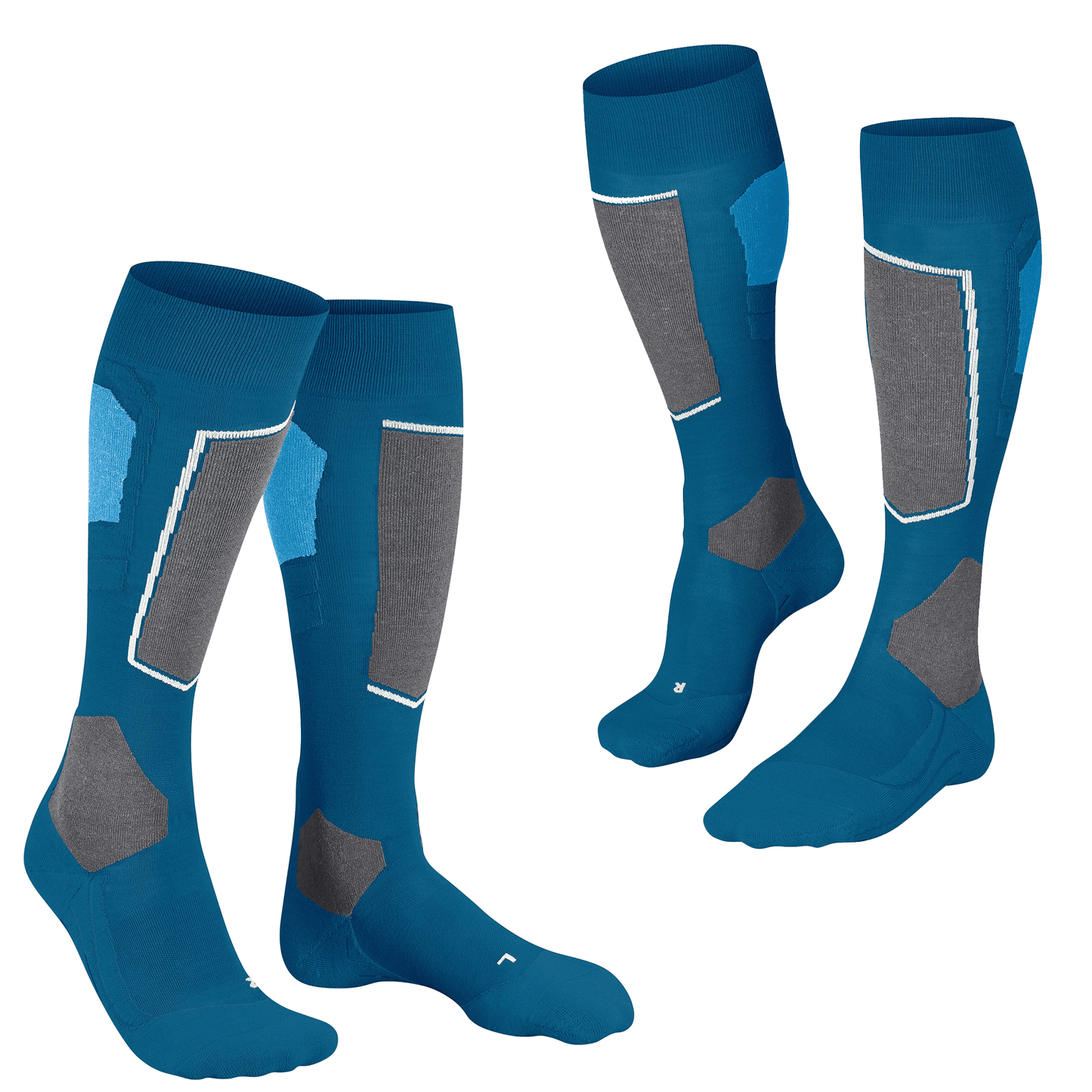Falke SK4 Men's Ski Sock 2 Pack - Ocean Blue