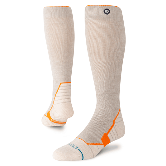 Stance Mid Cushion Merino Wool Ski / Snowboard Sock - Contrast String Grey