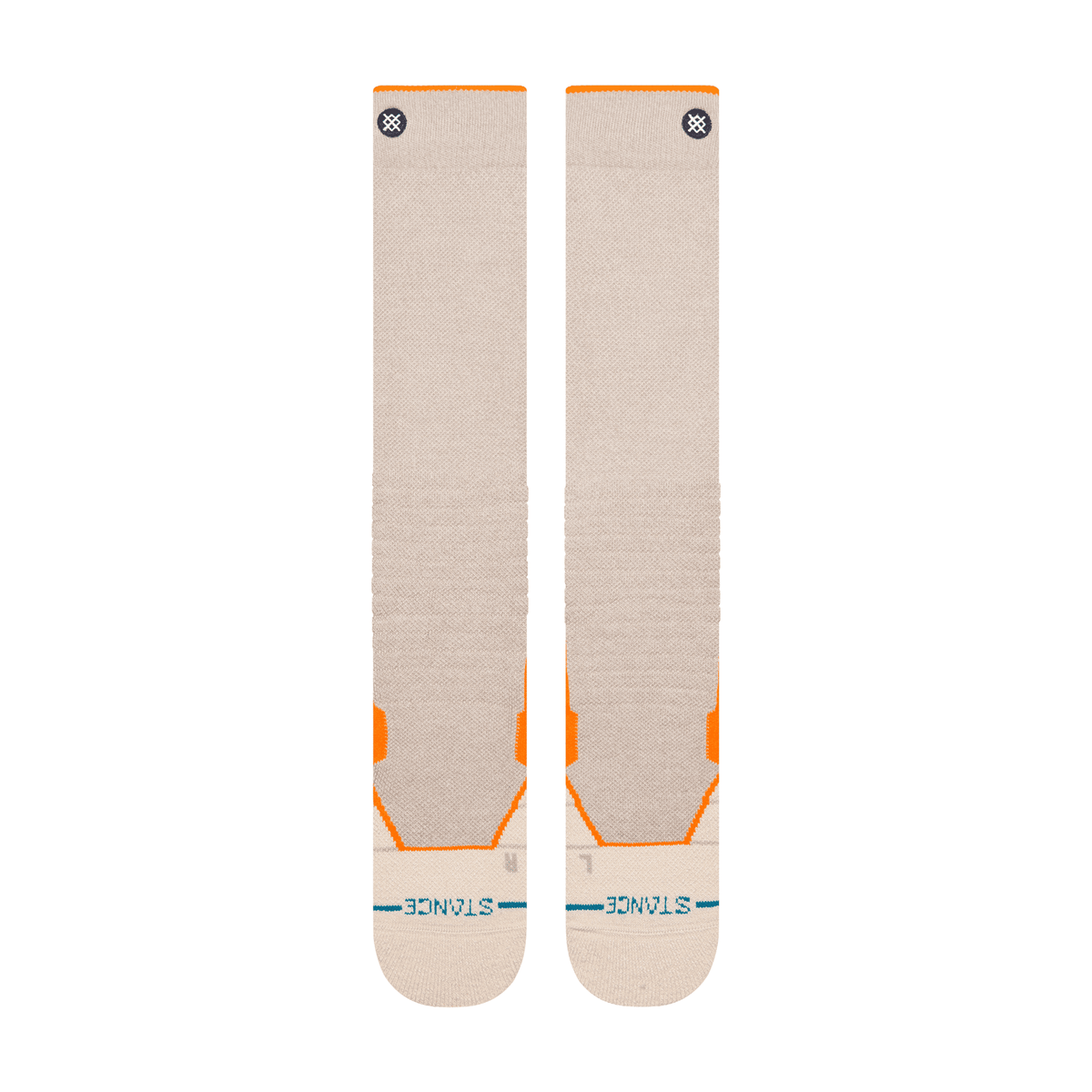 Stance Mid Cushion Merino Wool Ski / Snowboard Sock - Contrast String Grey