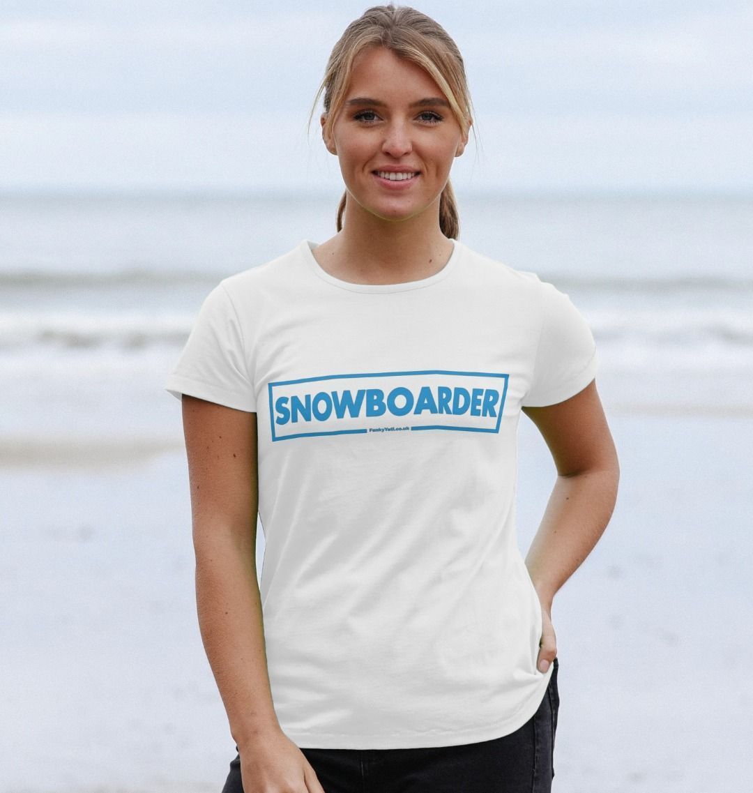 Women's Snowboarder Censor Bar Organic Tee
