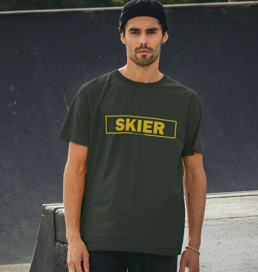 Men's Skier Censor Bar Organic Tee
