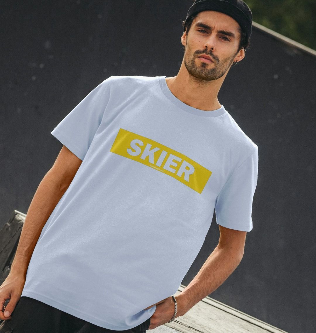 Men's Skier Censor Bar Organic Tee
