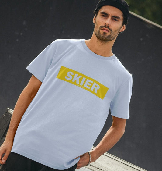 Men's Skier Censor Bar Organic Tee