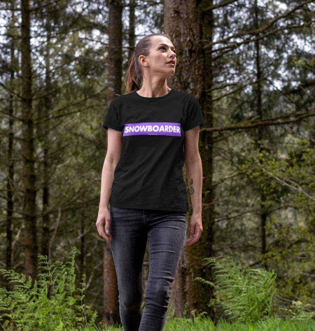 Women's Snowboarder Censor Bar Organic Tee