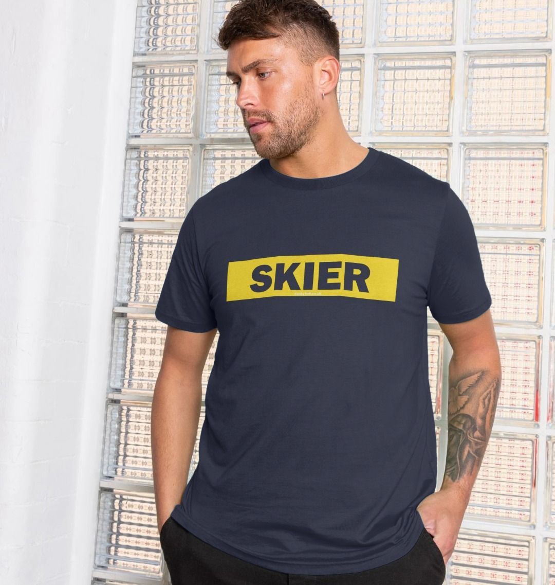 Men's Skier Censor Bar Organic Tee