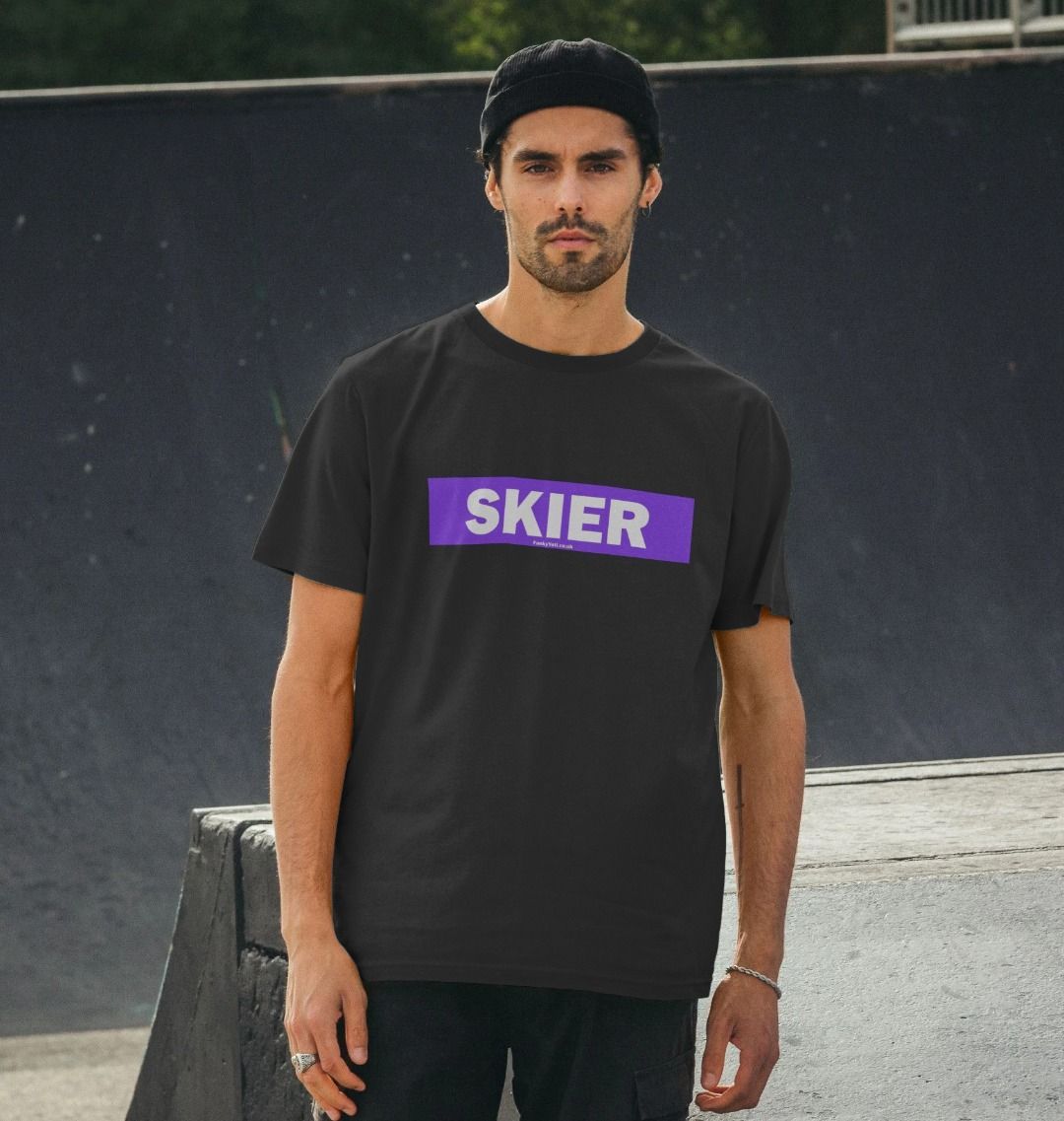 Men's Skier Censor Bar Organic Tee