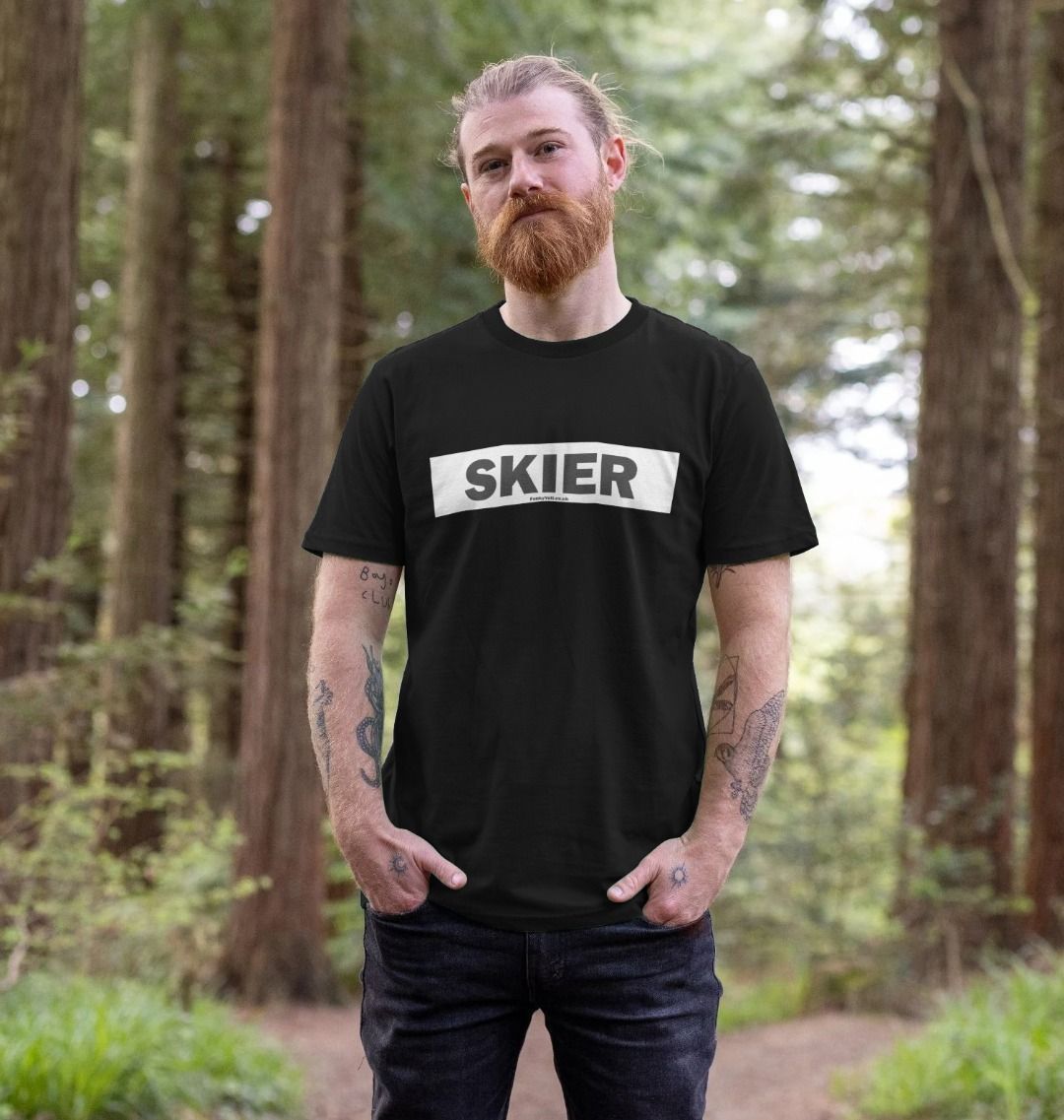 Men's Skier Censor Bar Organic Tee