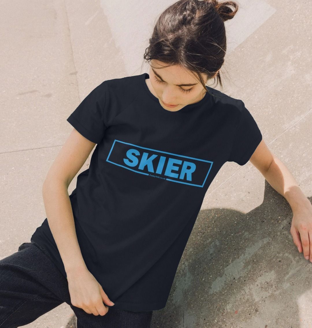 Women's Skier Censor Bar Organic Tee
