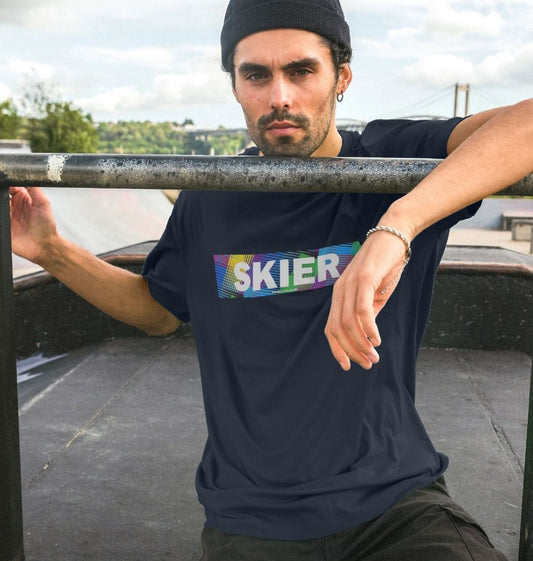 Men's Skier Censor Bar Organic Tee