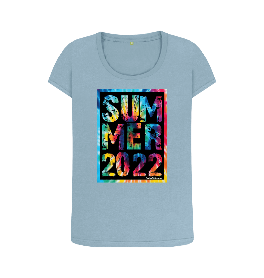 Stone Blue Printed T-shirt Front