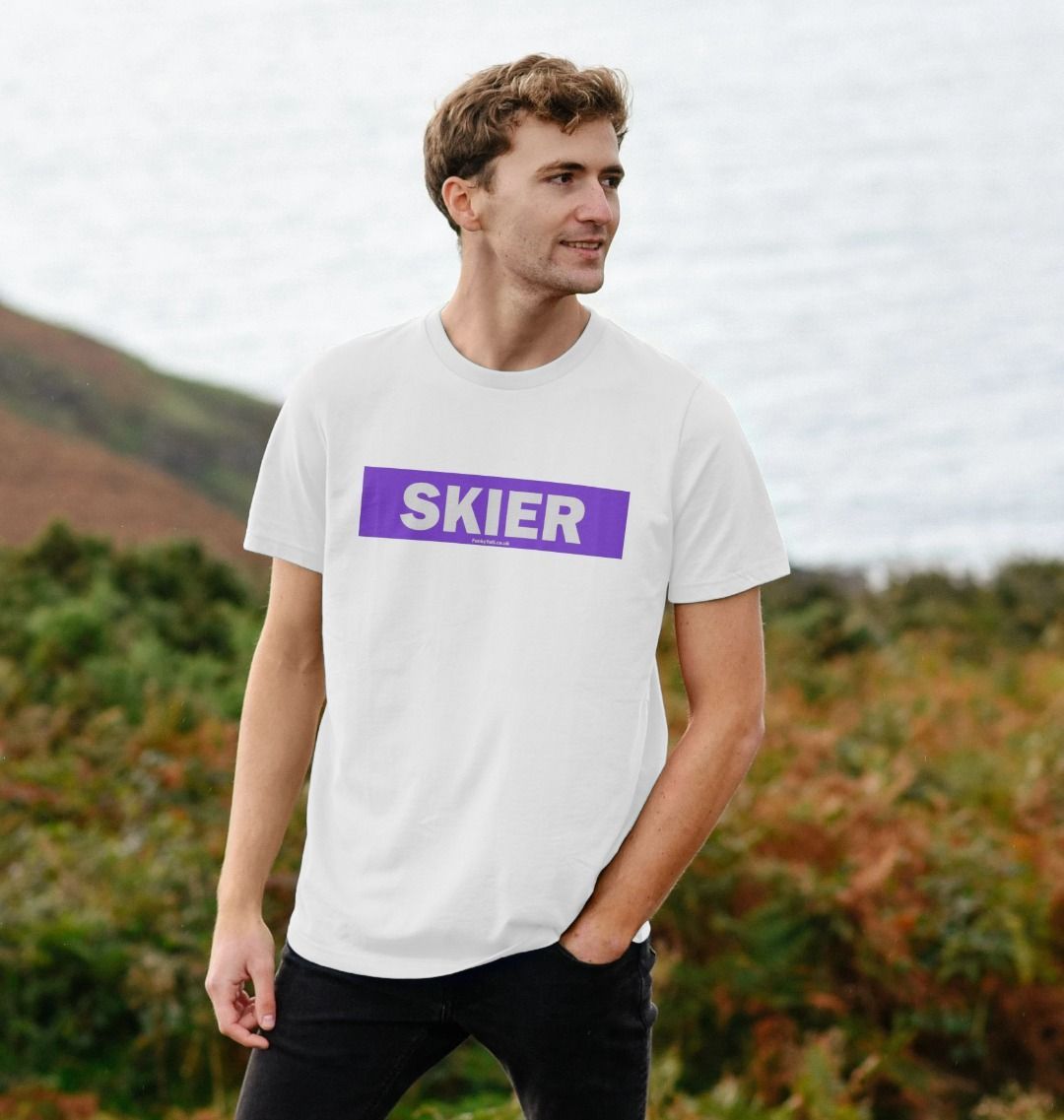 Men's Skier Censor Bar Organic Tee