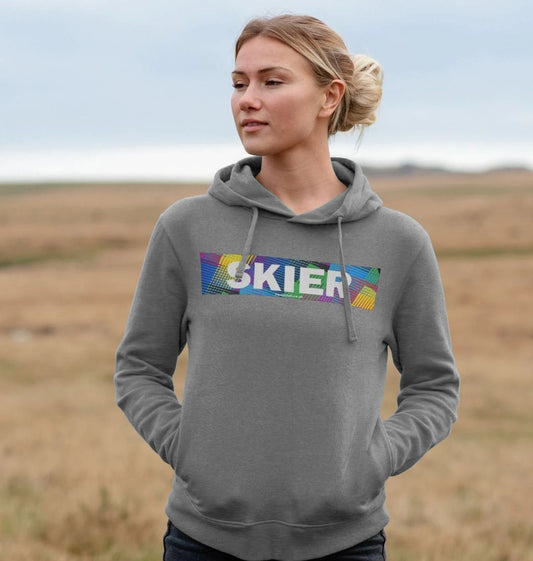 Women's Skier Censor Bar Organic Pullover Hoodie