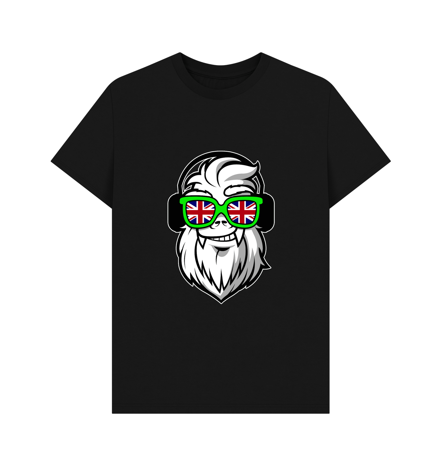 Black Printed T-shirt Front