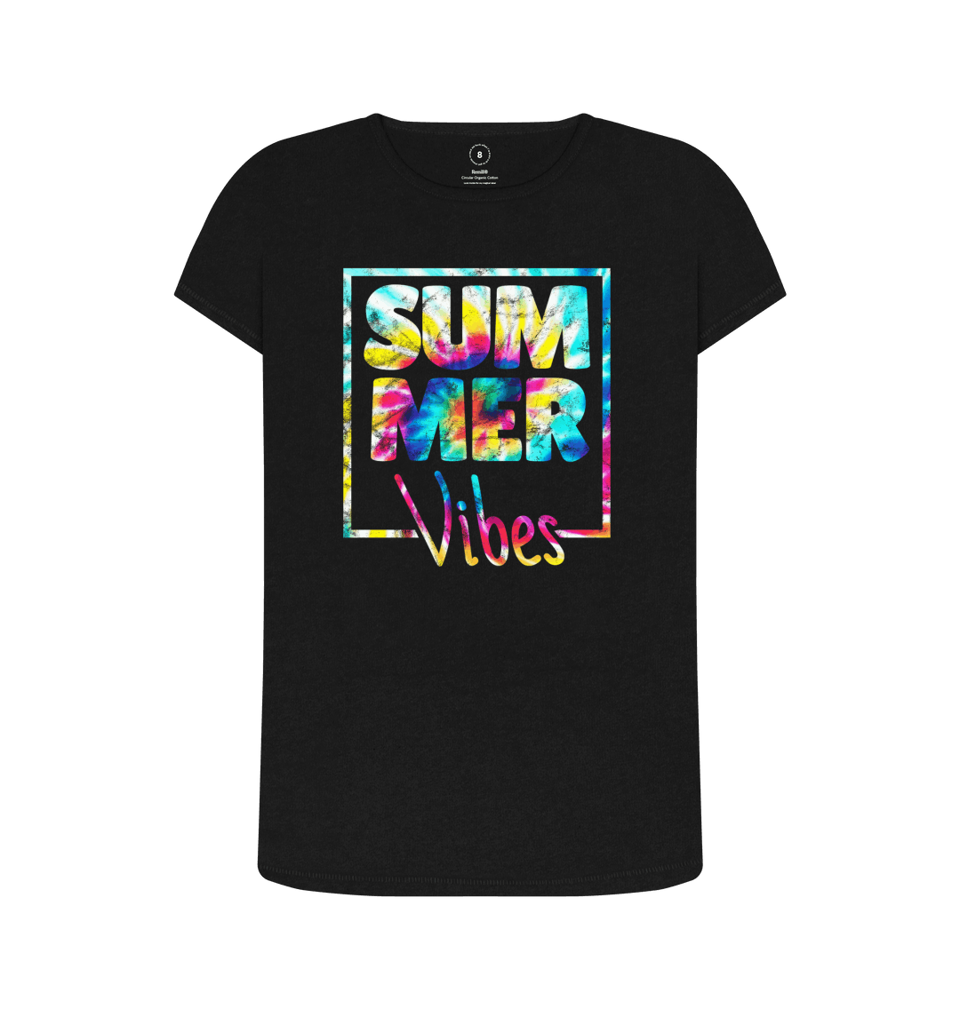 Black Recycled Printed T-Shirt Front