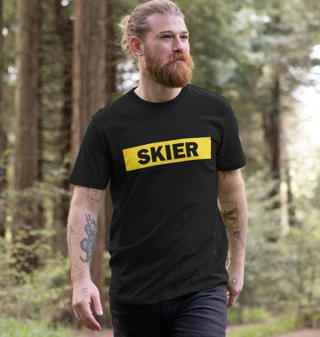 Men's Skier Censor Bar Organic Tee