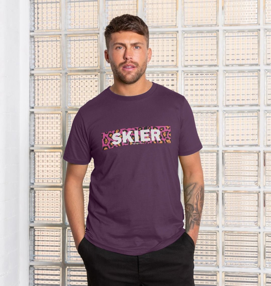 Men's Skier Censor Bar Organic Tee