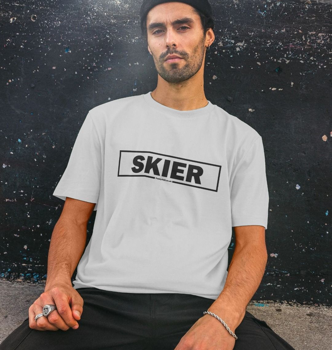 Men's Skier Censor Bar Organic Tee