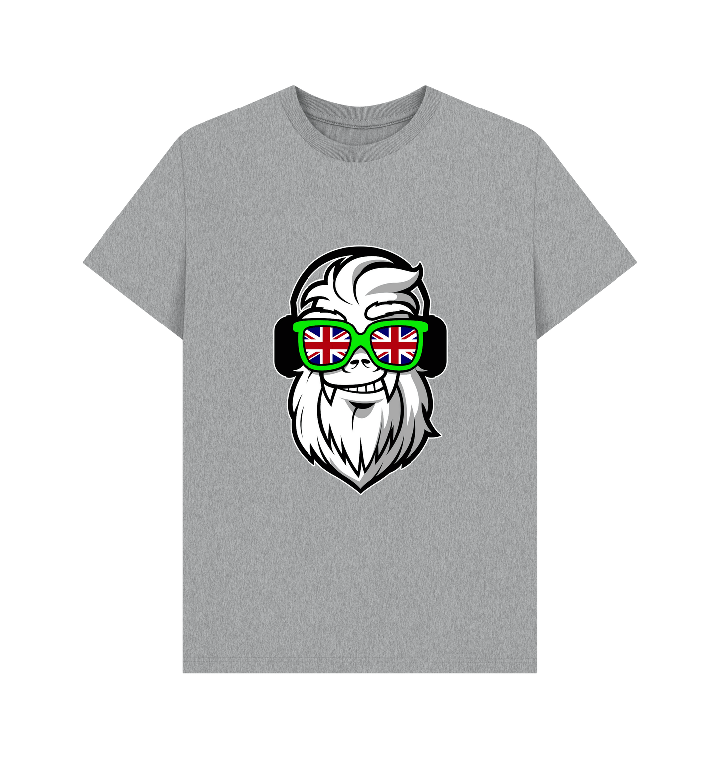 Athletic Grey Printed T-shirt Front