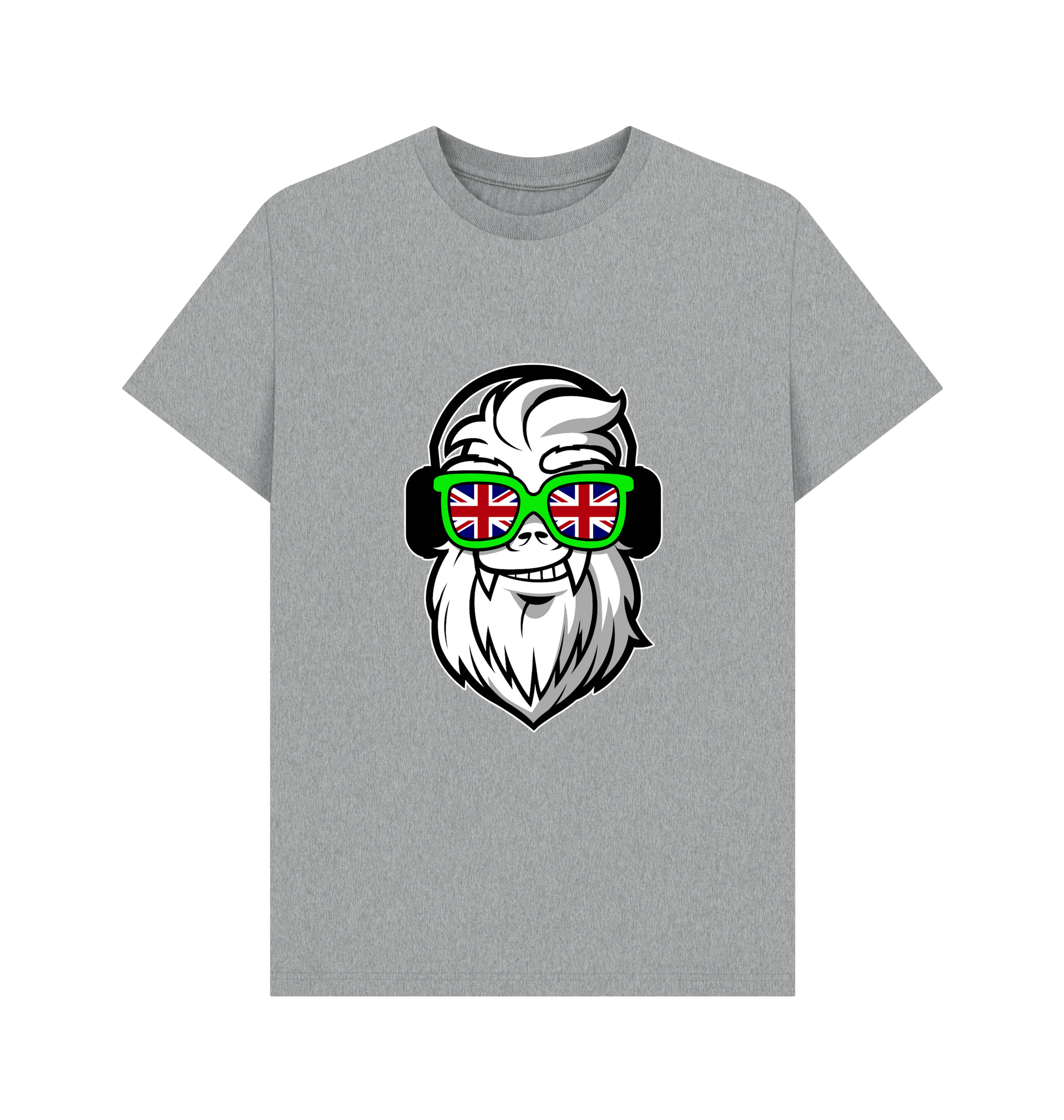 Athletic Grey Printed T-shirt Front