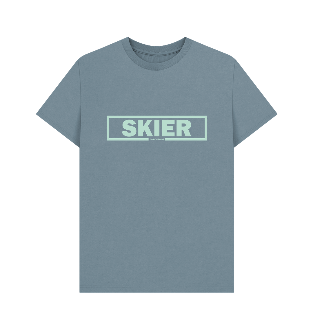 Stone Blue Printed T-shirt Front