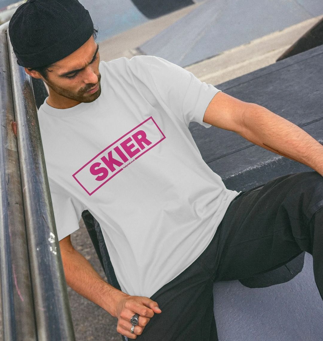 Men's Skier Censor Bar Organic Tee