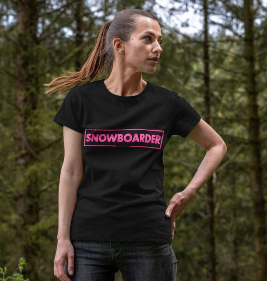 Women's Snowboarder Censor Bar Organic Tee